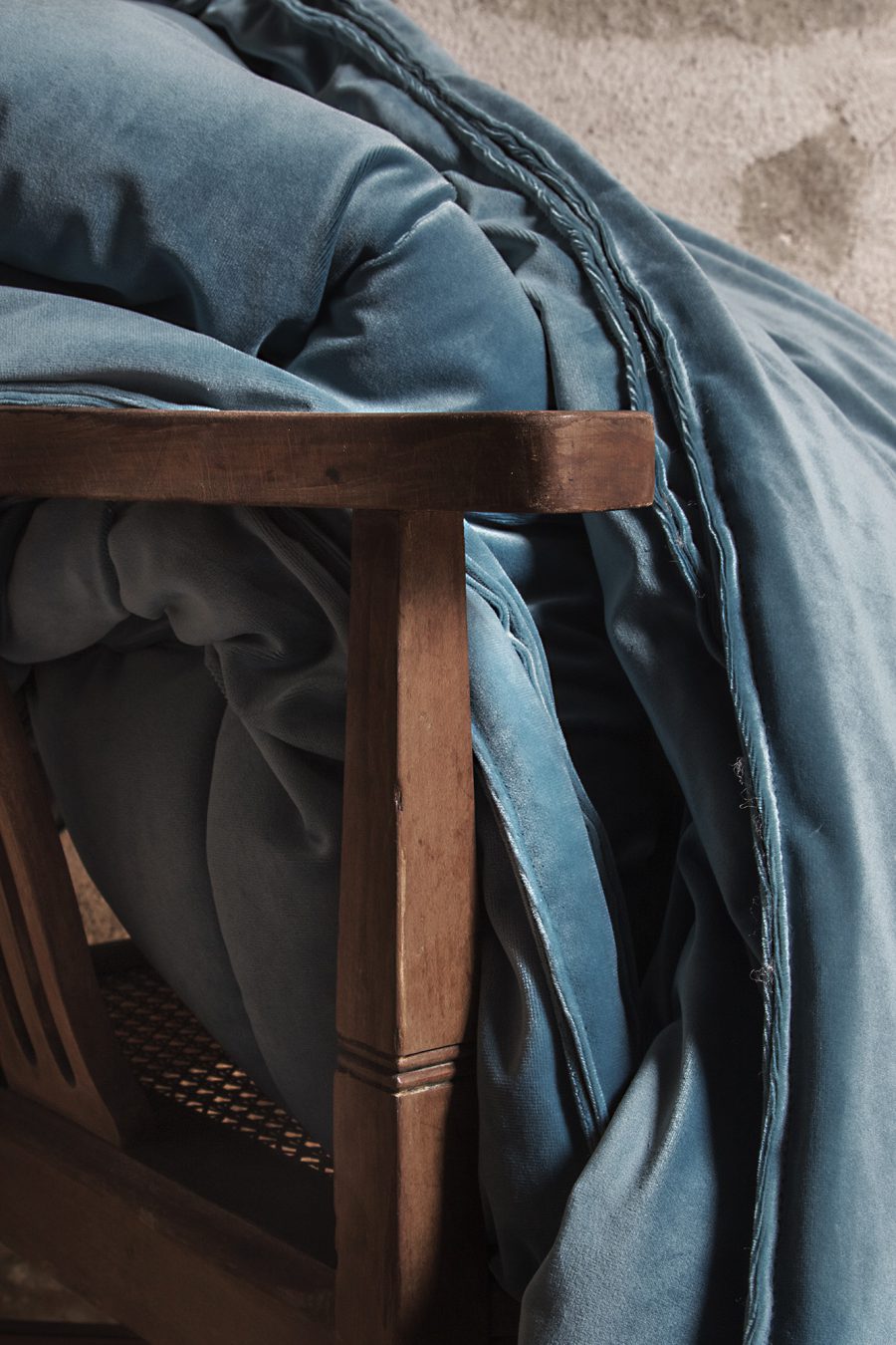 3I7A3113 Jeté de lit détail bleu canard